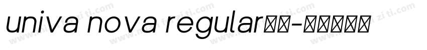univa nova regular字体字体转换